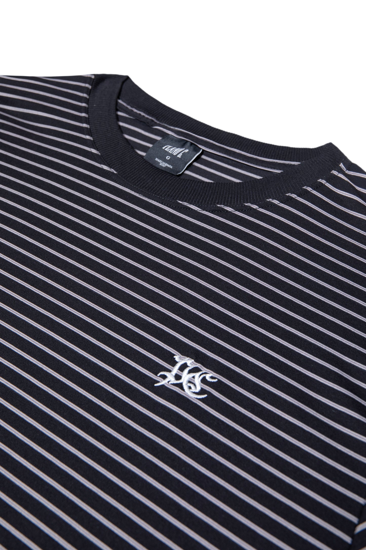 CAMISETA LISTRADA "PC" BLACK