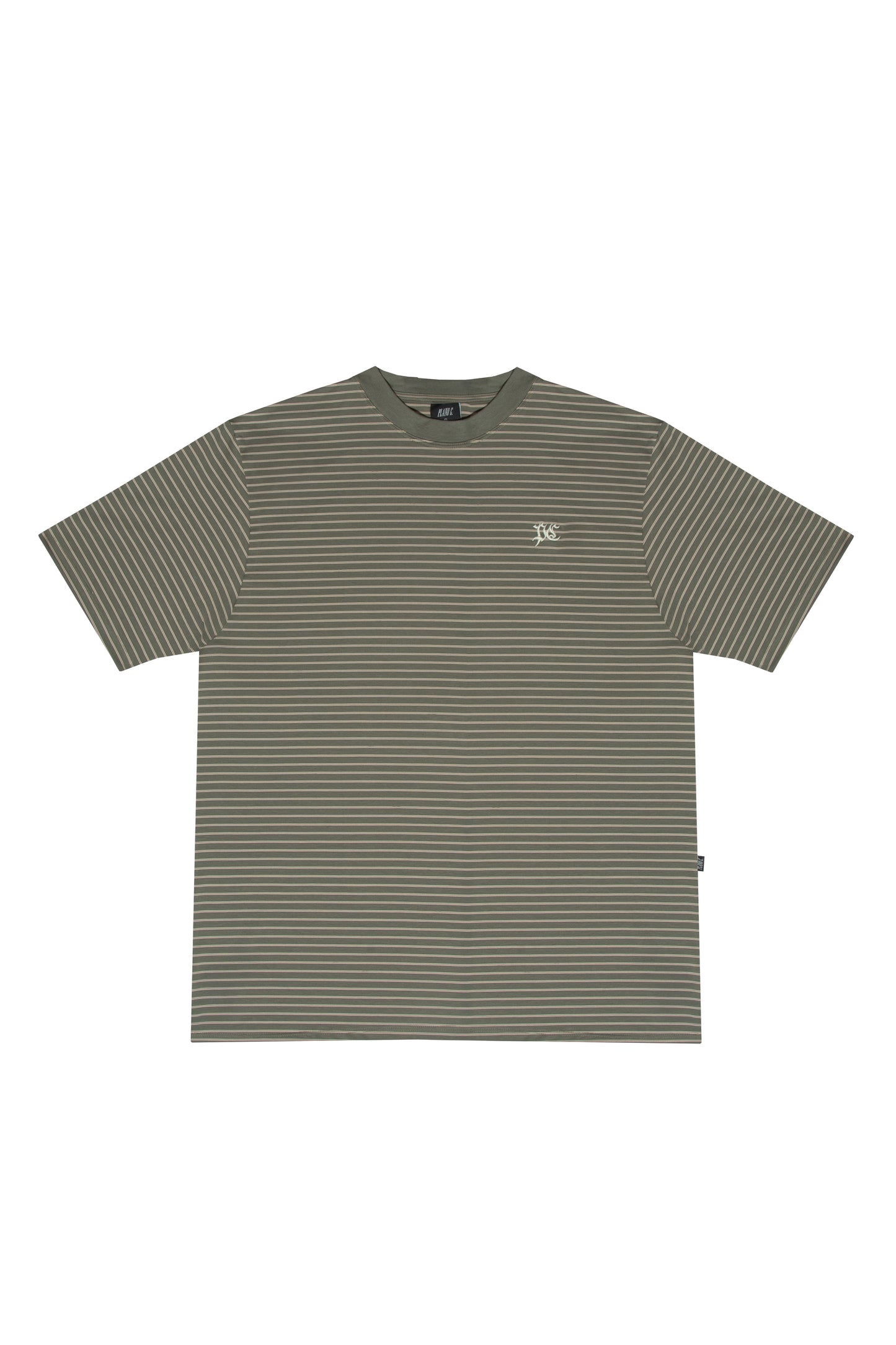CAMISETA LISTRADA "PC" OLIVE GREEN