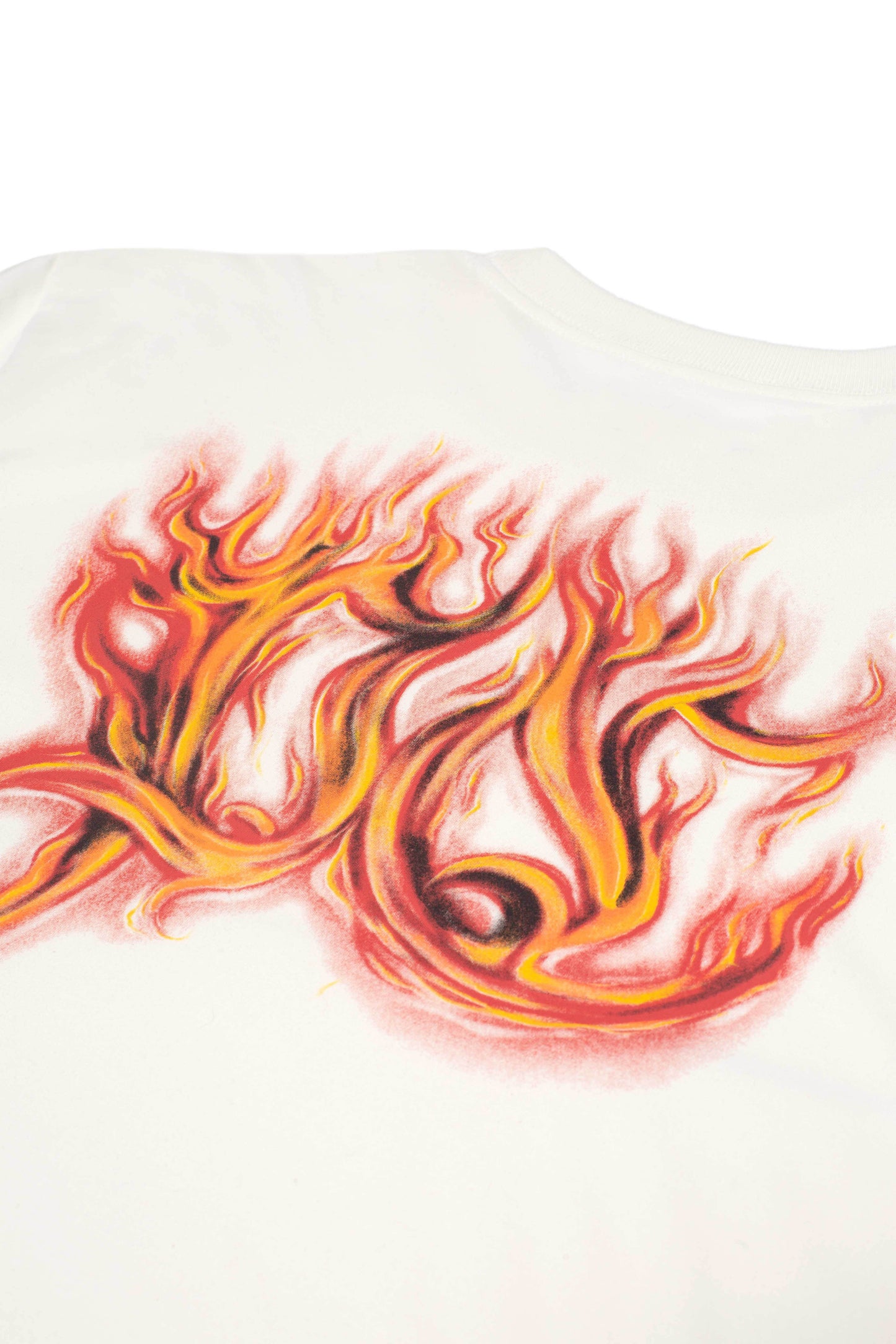 CAMISETA "FLAMES" OFF WHITE