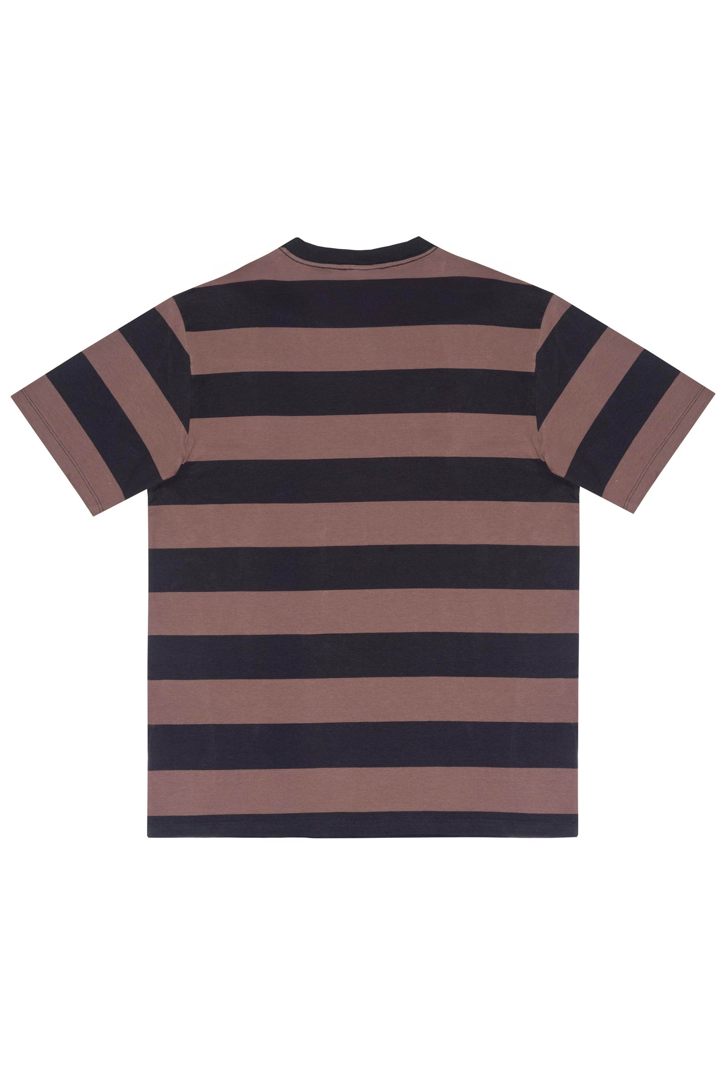 CAMISETA LISTRADA "PC" BLACK-BROWN