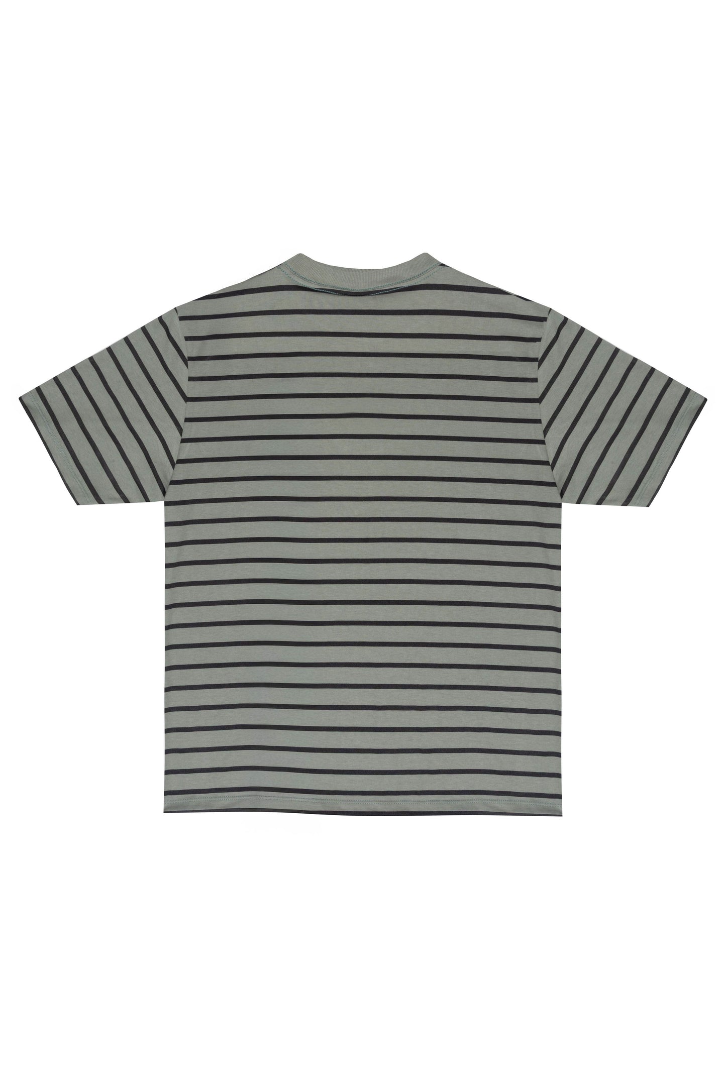 CAMISETA LISTRADA "LOGO" OLIVE-BLACK
