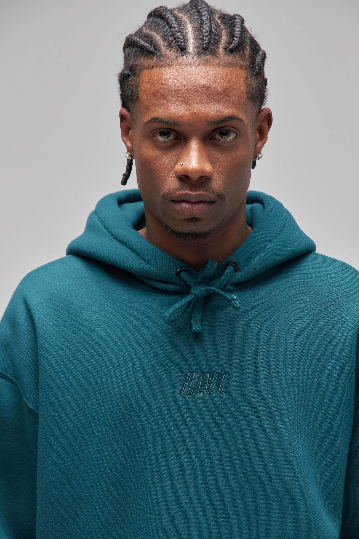 MOLETOM HOODIE "LOGO" DARK SEA
