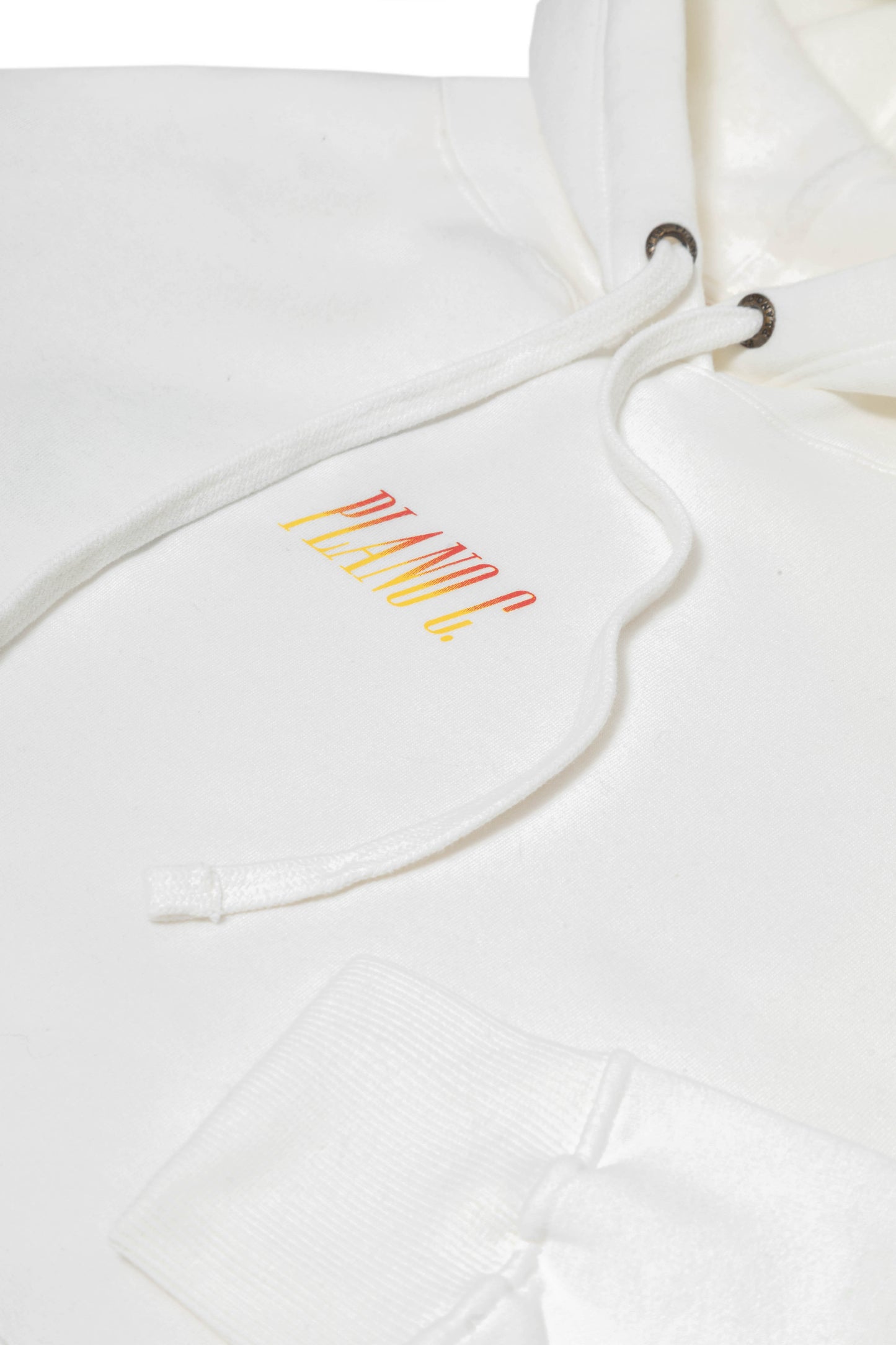 MOLETOM HOODIE "FLAMES" OFF WHITE