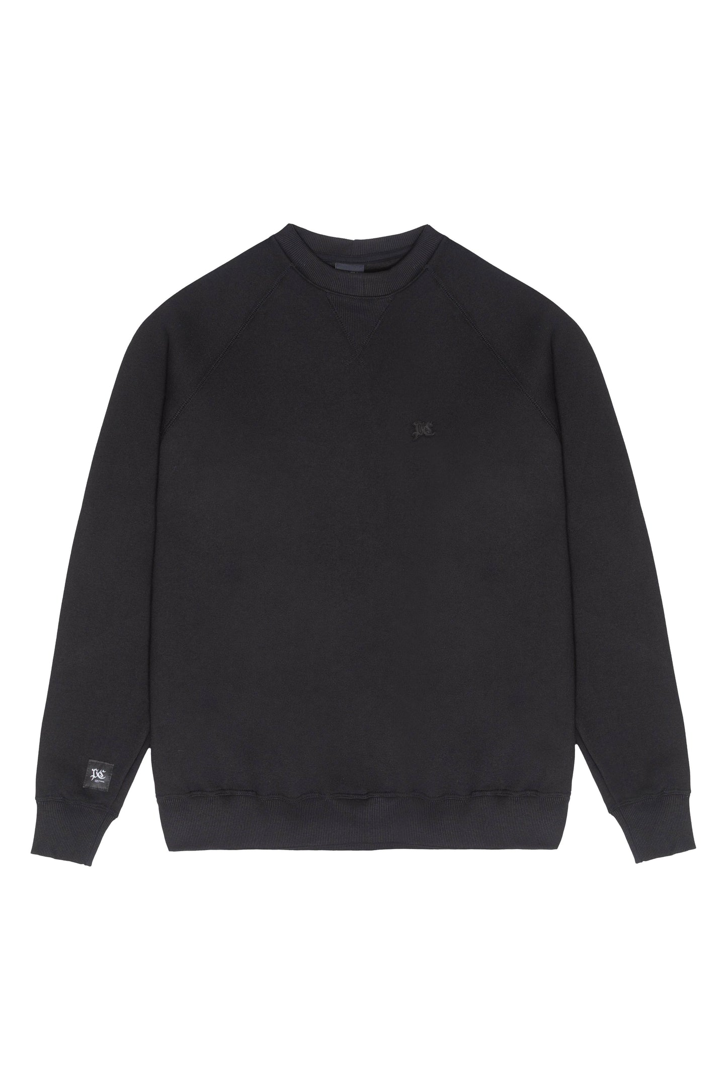 MOLETOM CREWNECK RAGLAN BLACK