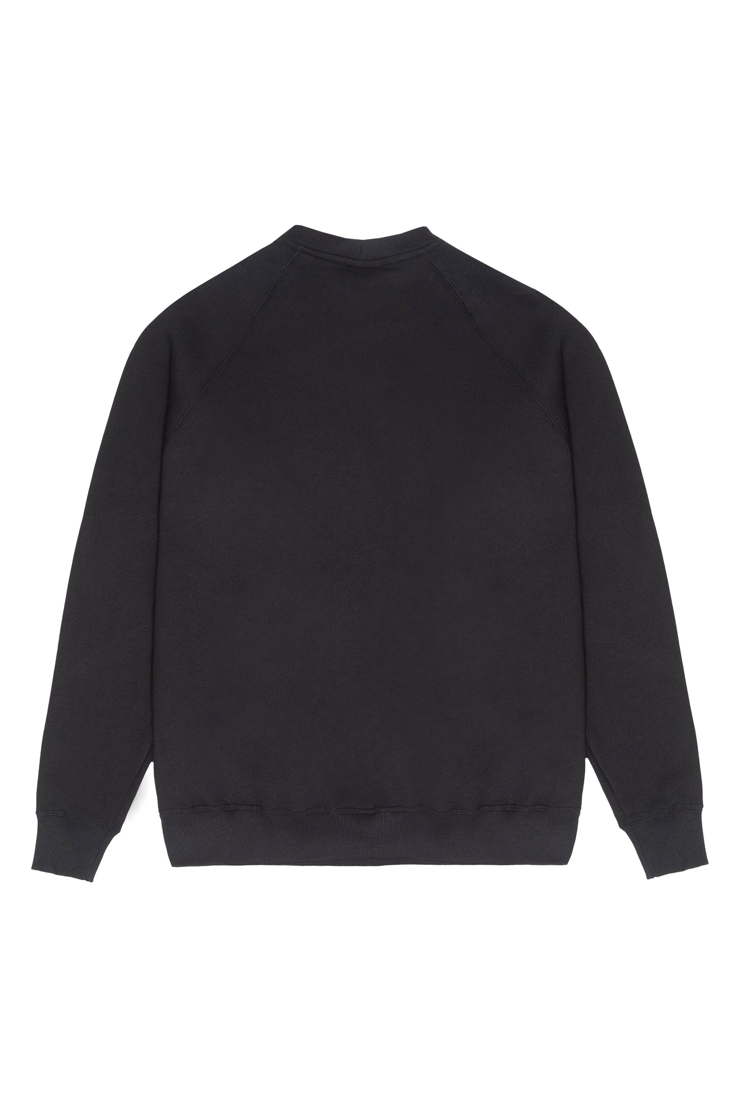 MOLETOM CREWNECK RAGLAN BLACK