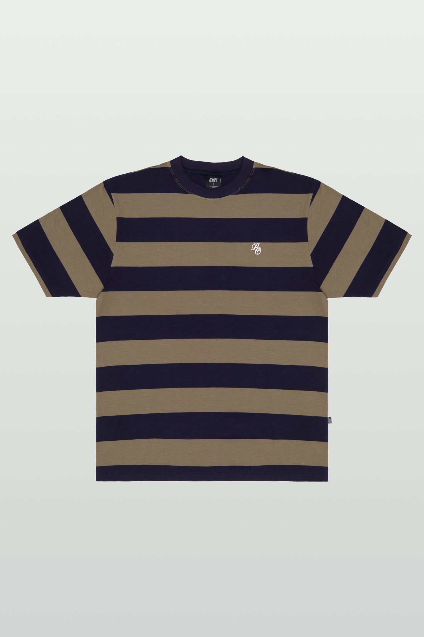 CAMISETA LISTRADA "PC LETTER" GREEN