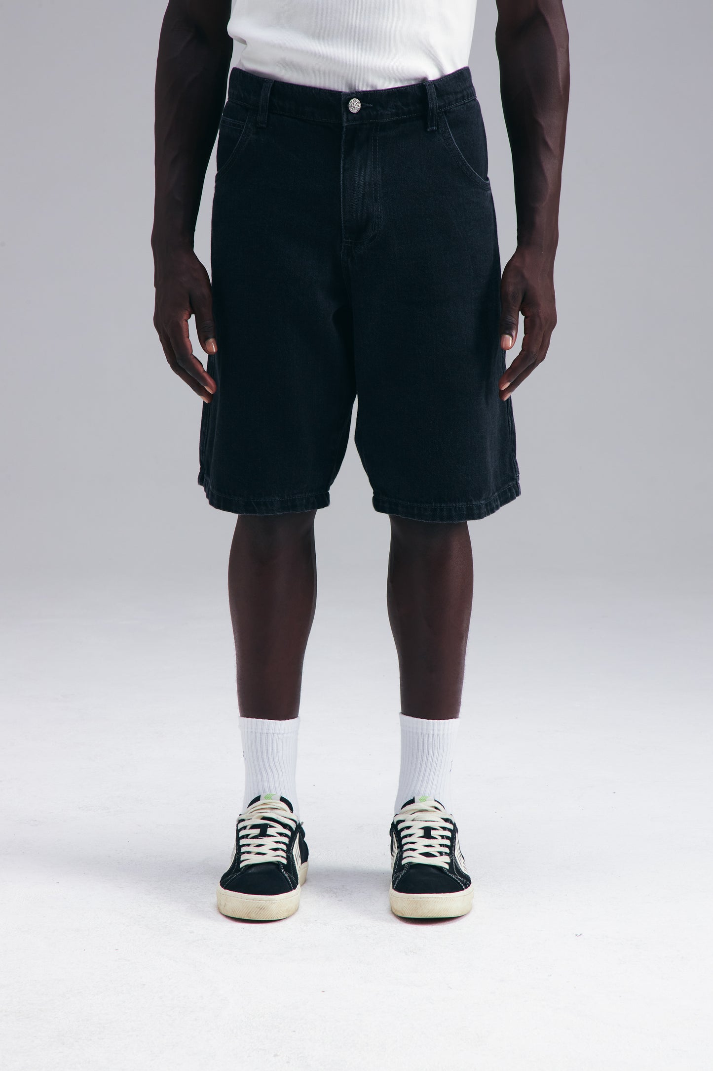 BERMUDA DENIM CARPENTER - WASHED BLACK