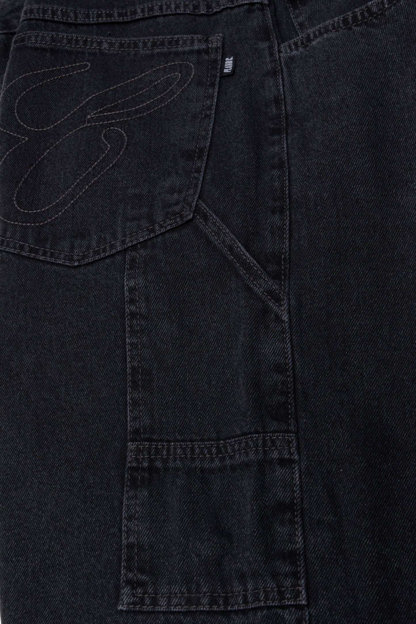 BERMUDA DENIM CARPENTER - WASHED BLACK