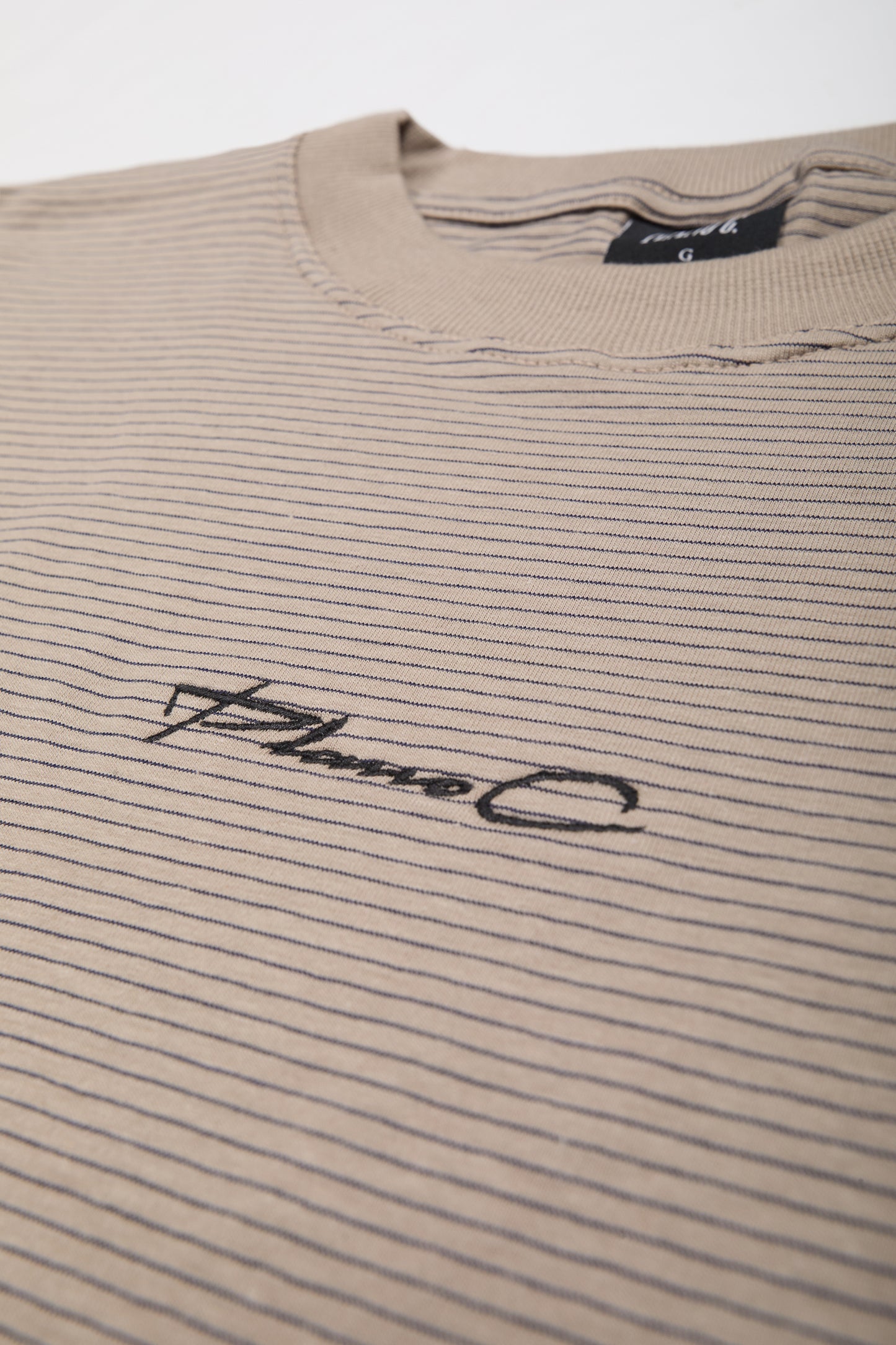 STRIPE TSHIRT SIGNATURE AREIA WHITE SAND