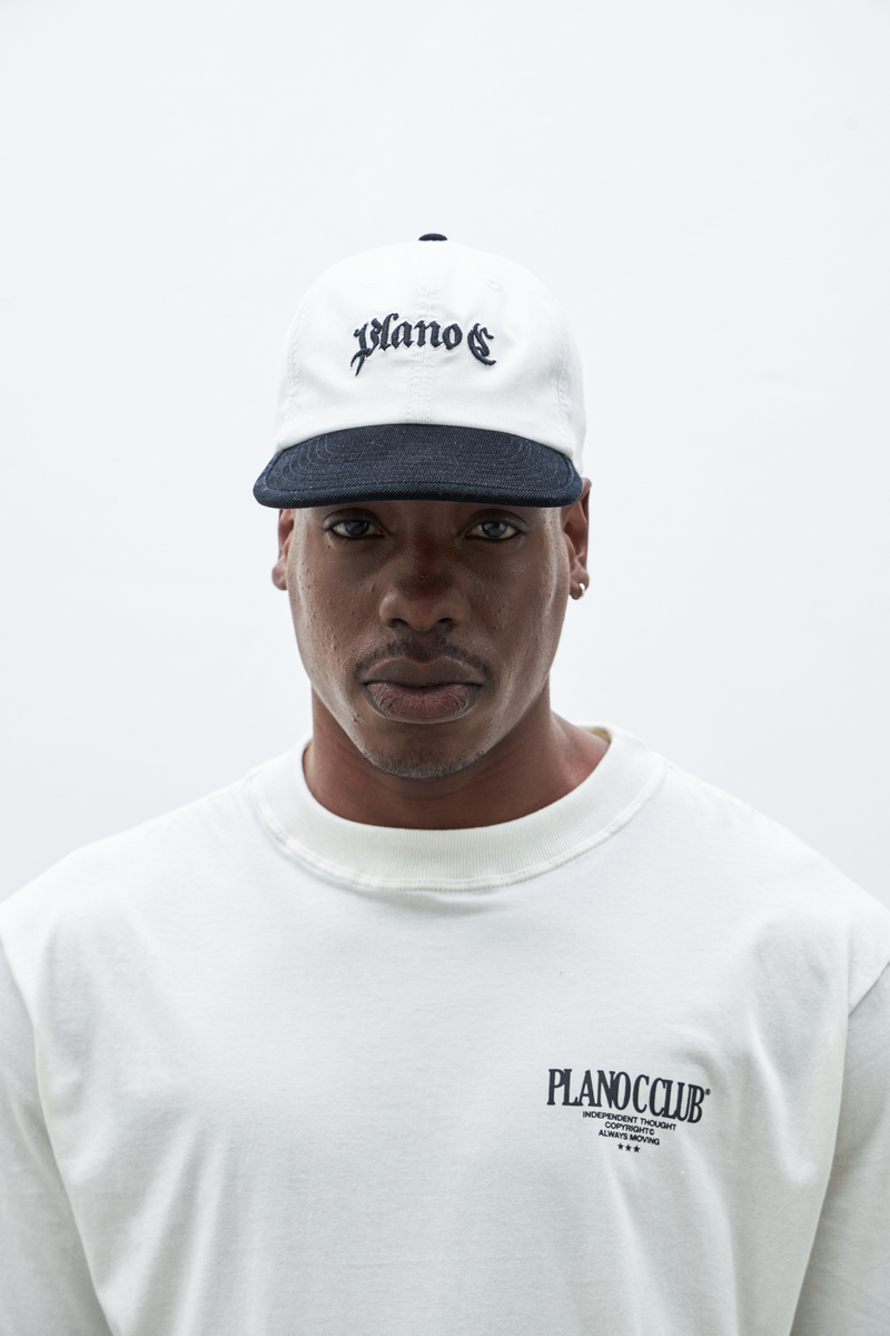 BONÉ COTELÊ 6-PANEL PRETO-OFF WHITE