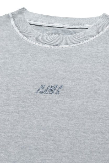 CAMISETA WASH LOGO CINZA