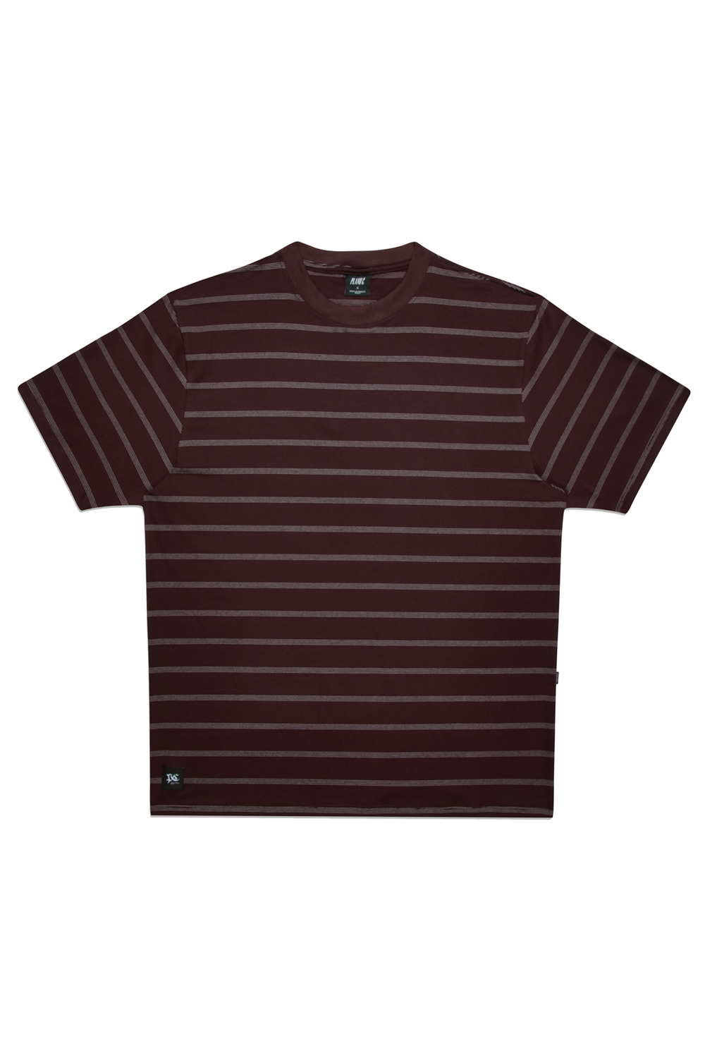 CAMISETA LISTRADA LABEL BORDO-OFF WHITE