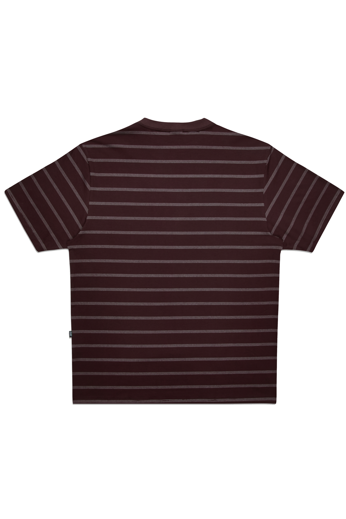 CAMISETA LISTRADA LABEL BORDO-OFF WHITE