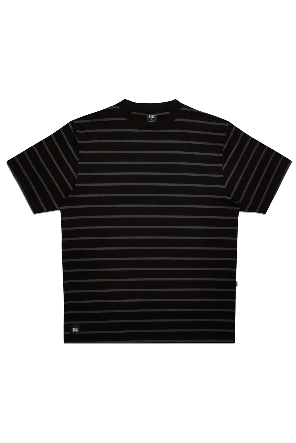 CAMISETA LISTRADA LABEL PRETO-OFF WHITE