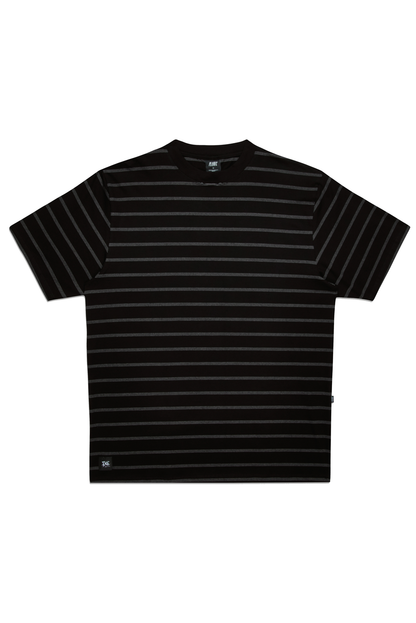 CAMISETA LISTRADA LABEL PRETO-OFF WHITE