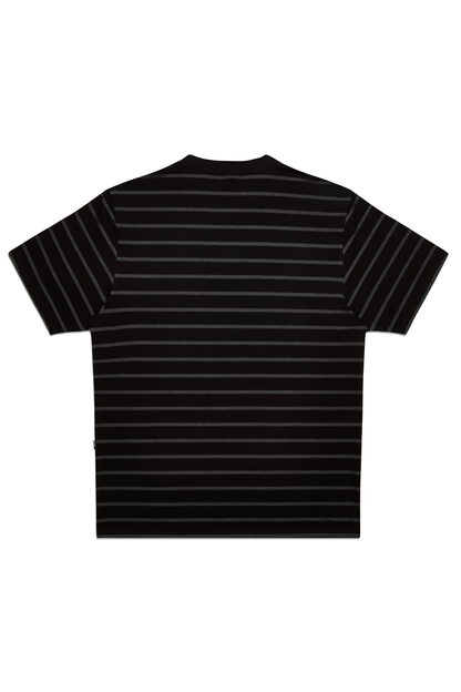 CAMISETA LISTRADA LABEL PRETO-OFF WHITE