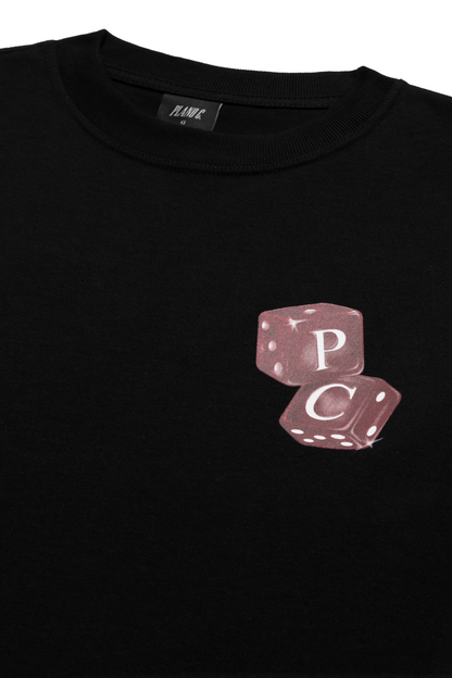 CAMISETA MANGA LONGA DICE ROLLERS PRETO