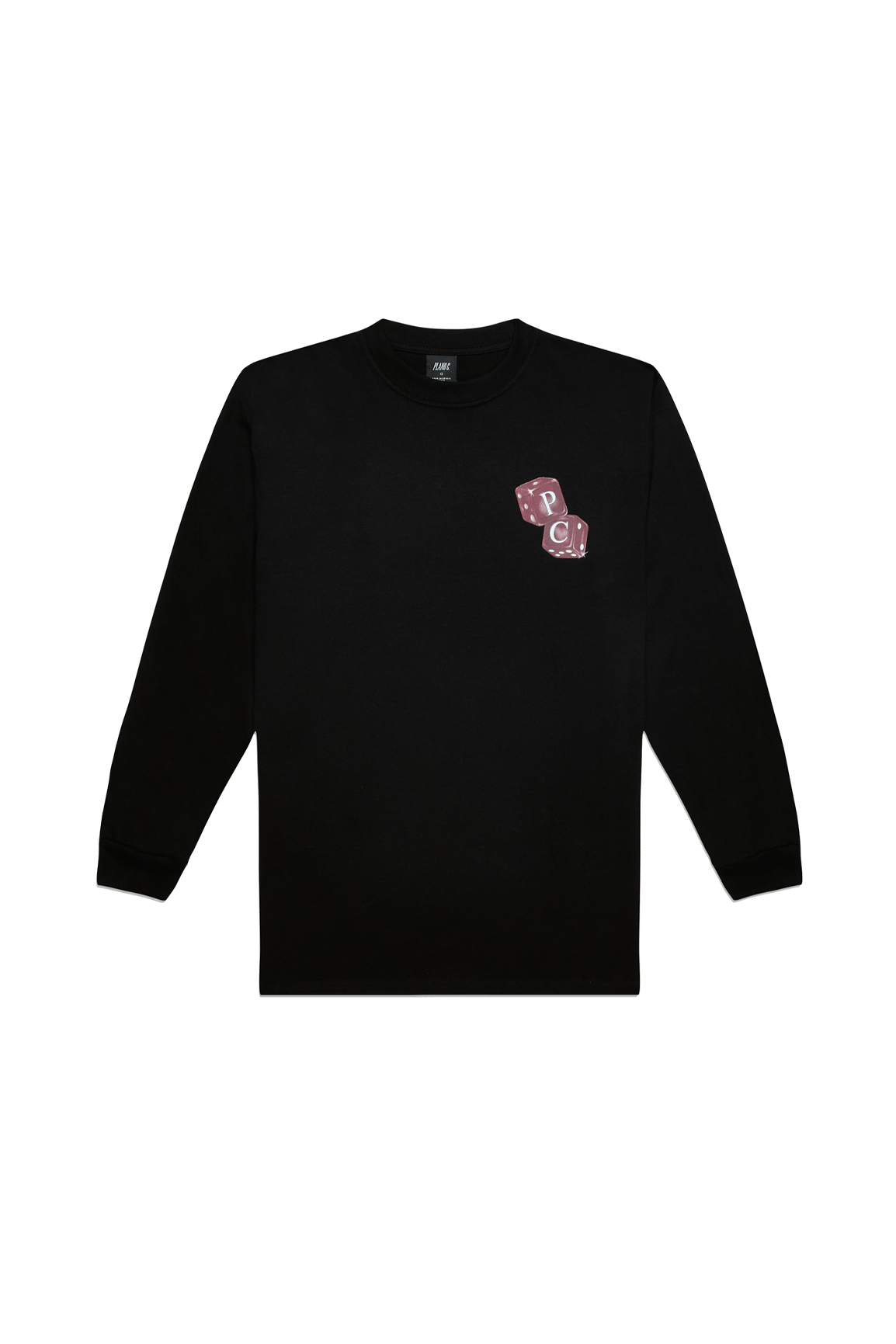 CAMISETA MANGA LONGA DICE ROLLERS PRETO