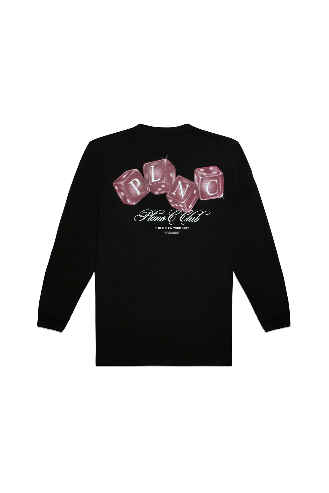 CAMISETA MANGA LONGA DICE ROLLERS PRETO