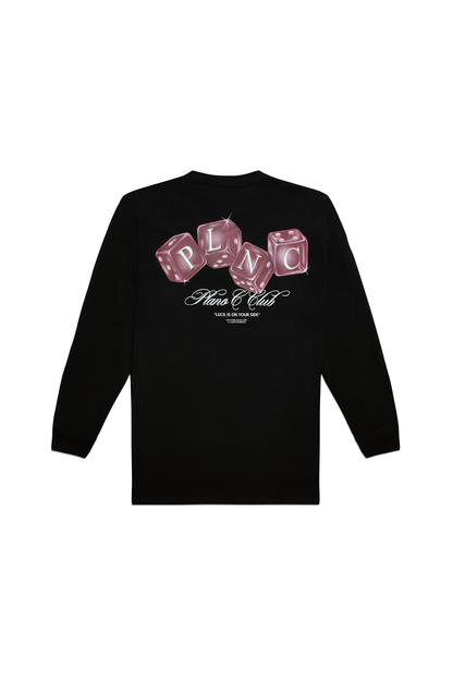 CAMISETA MANGA LONGA DICE ROLLERS PRETO