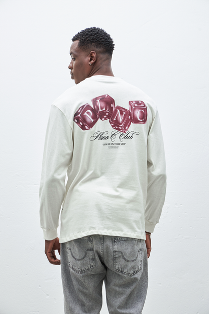 CAMISETA MANGA LONGA DICE ROLLERS MARFIM
