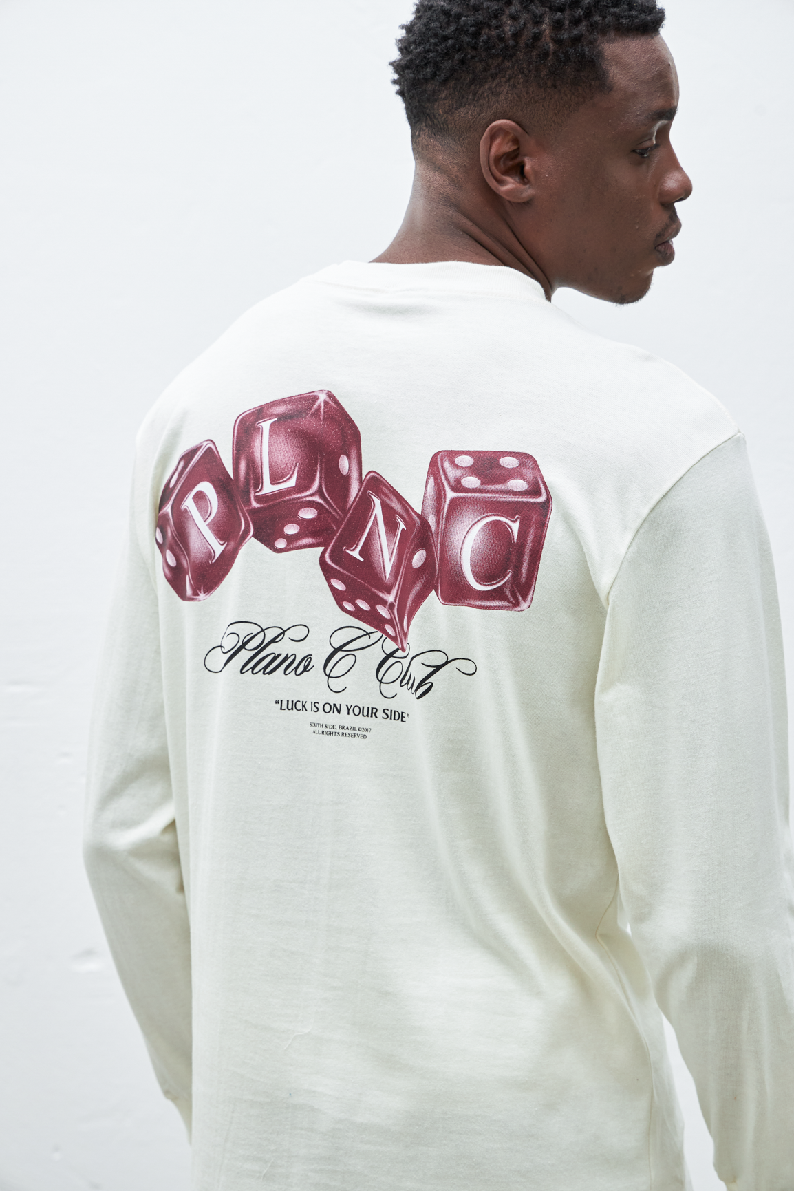 CAMISETA MANGA LONGA DICE ROLLERS MARFIM