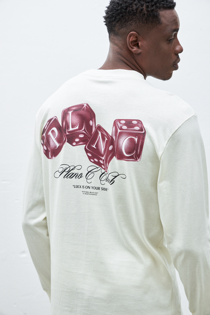 CAMISETA MANGA LONGA DICE ROLLERS MARFIM