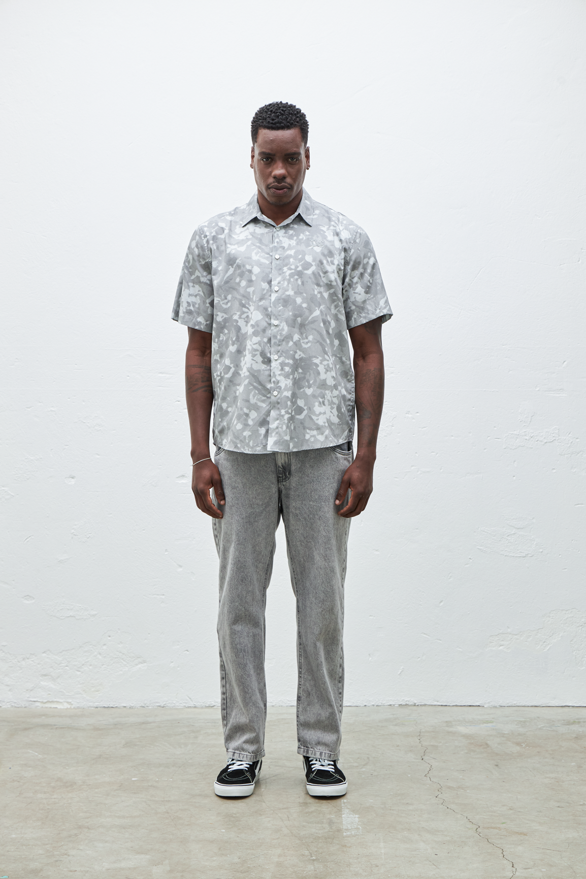 CAMISA GREYFIELD FULL PRINT CINZA