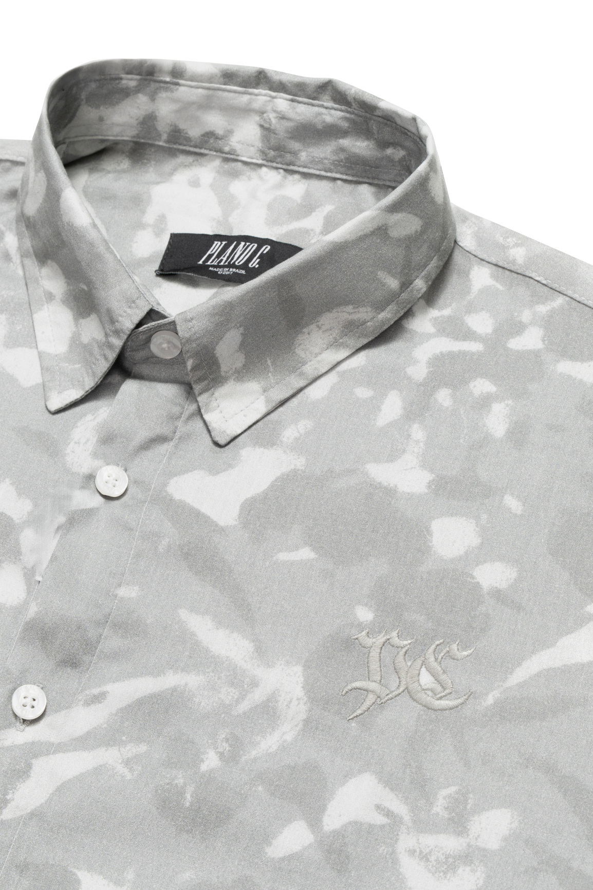 CAMISA GREYFIELD FULL PRINT CINZA