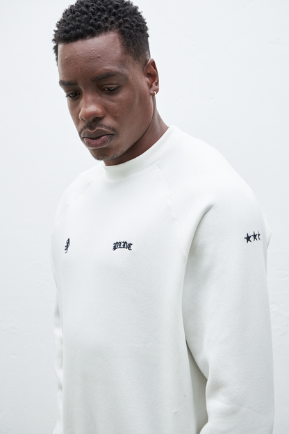 MOLETOM CREWNECK RAGLAN TEAM MARFIM