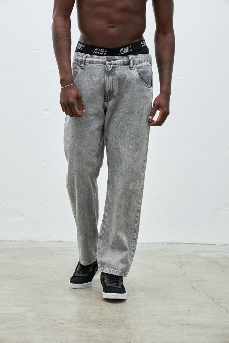 CALÇA WASHED GREY C.