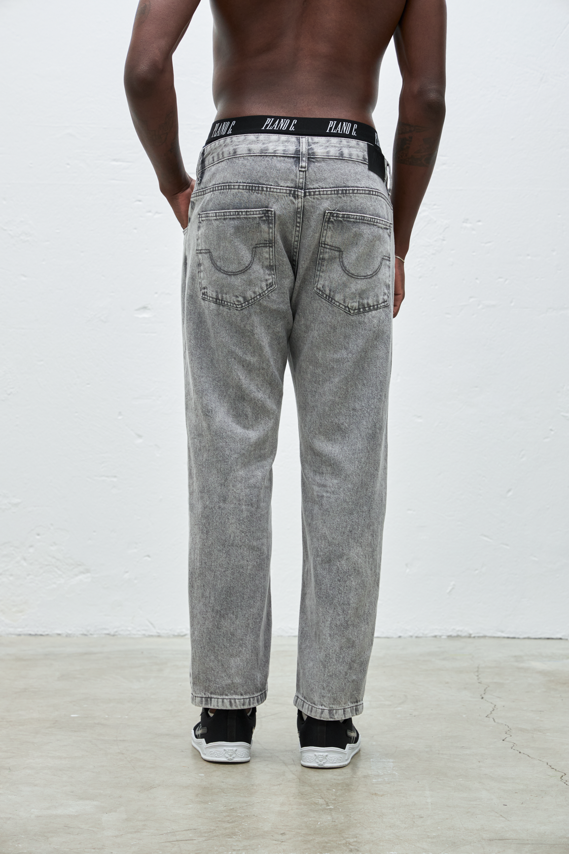 CALÇA WASHED GREY C.