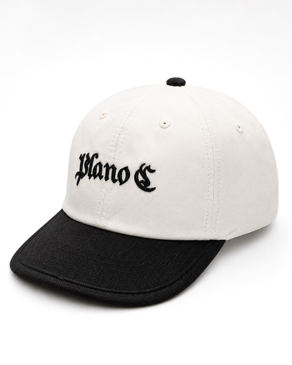 BONÉ COTELÊ 6-PANEL PRETO-OFF WHITE