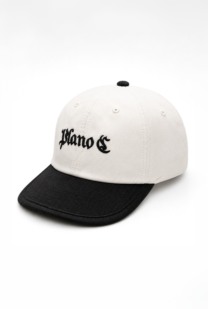 BONÉ COTELÊ 6-PANEL PRETO-OFF WHITE