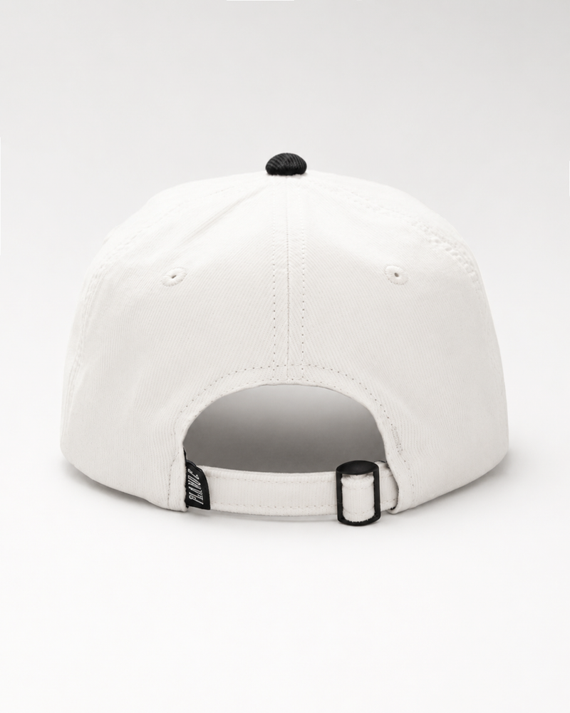 BONÉ COTELÊ 6-PANEL PRETO-OFF WHITE