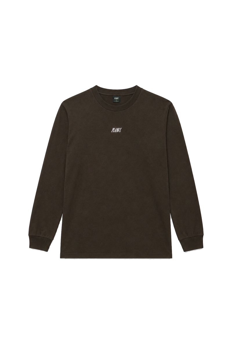 CAMISETA MANGA LONGA LOGO MARROM EXPRESSO