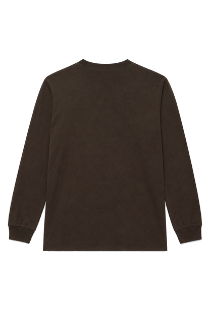 CAMISETA MANGA LONGA LOGO MARROM EXPRESSO