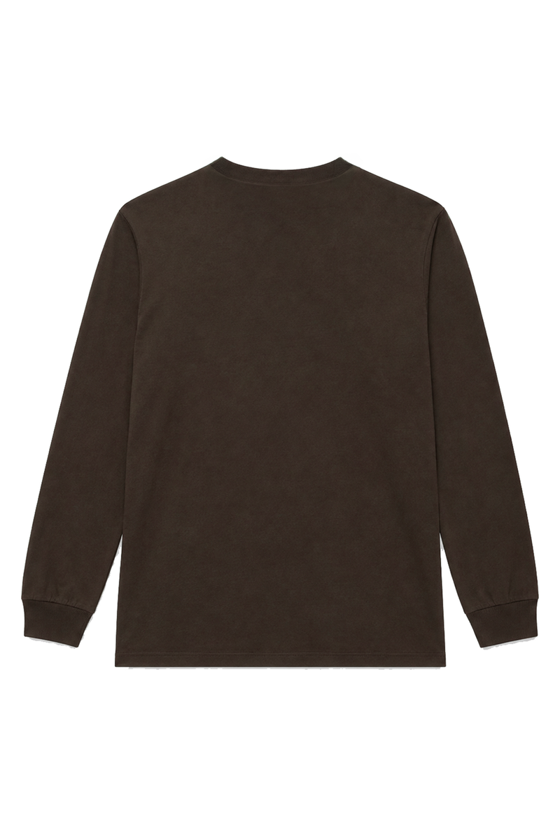 CAMISETA MANGA LONGA LOGO MARROM EXPRESSO