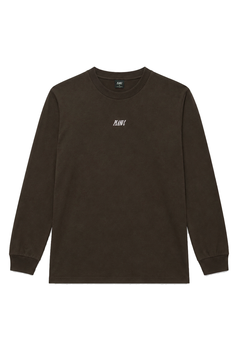 CAMISETA MANGA LONGA LOGO MARROM EXPRESSO
