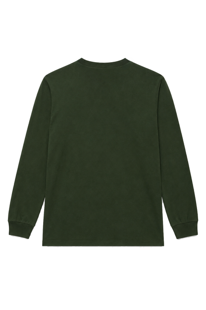CAMISETA MANGA LONGA LOGO VERDE MATO