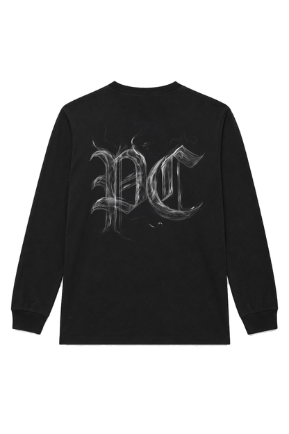 CAMISETA MANGA LONGA SMOKE PRETO