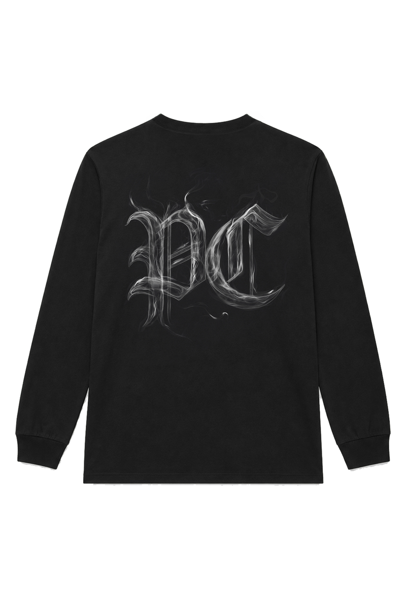 CAMISETA MANGA LONGA SMOKE PRETO