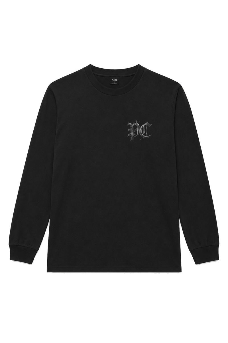CAMISETA MANGA LONGA SMOKE PRETO