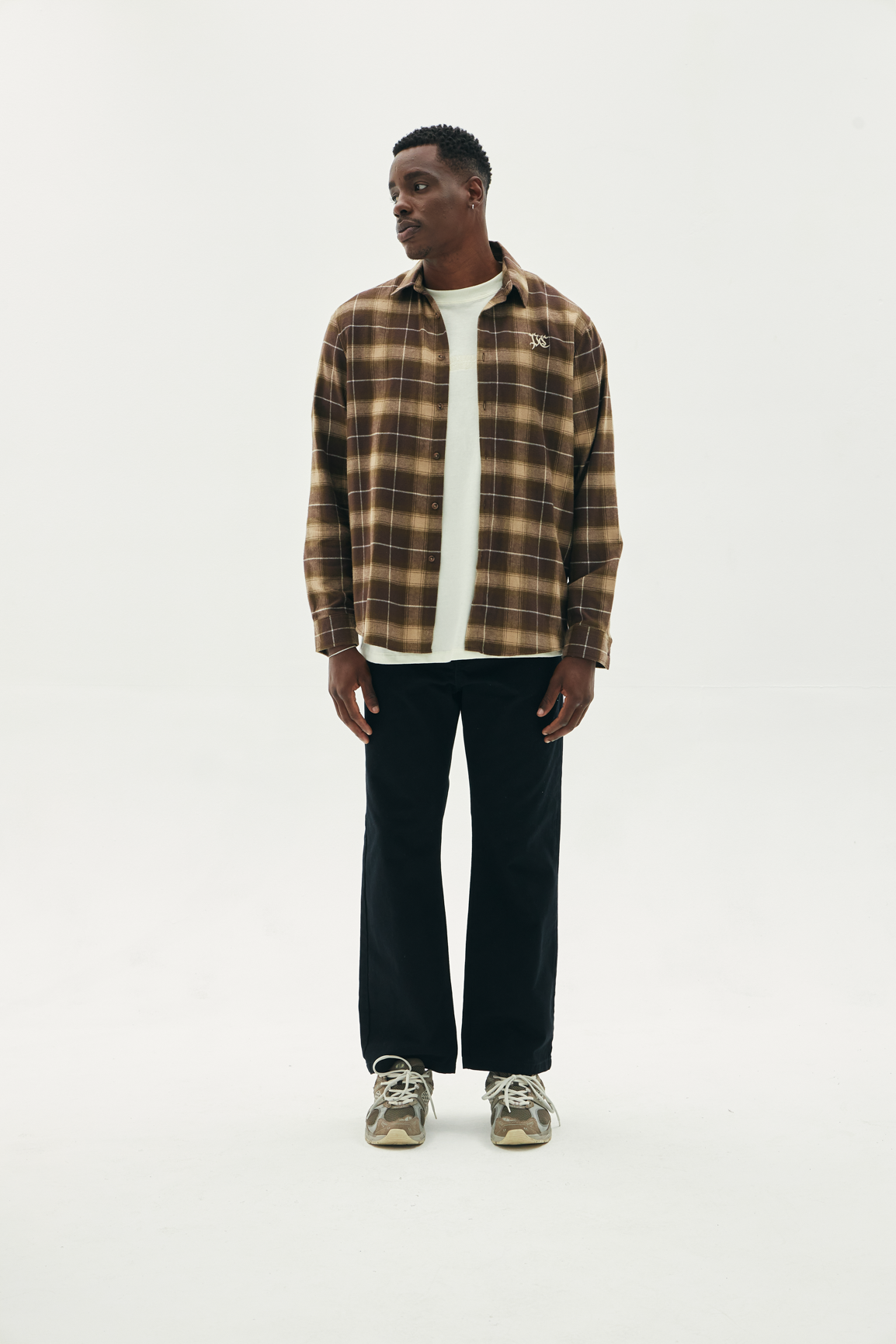 CAMISA DRYLAND FLANNEL XADREZ VERDE-BEGE