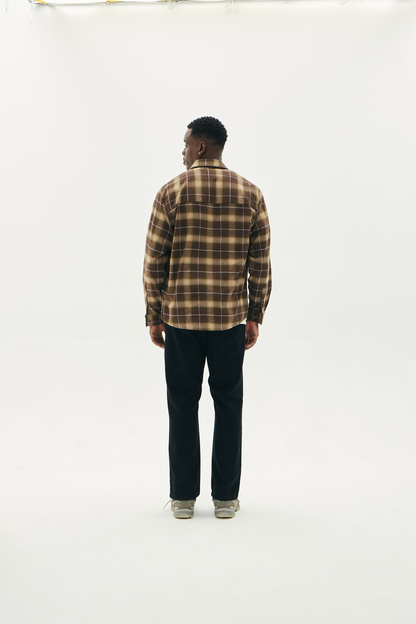 CAMISA DRYLAND FLANNEL XADREZ VERDE-BEGE