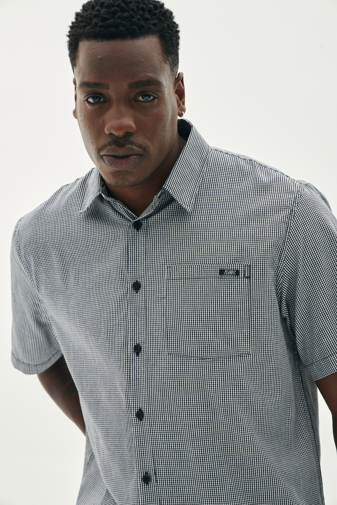 CAMISA GRIDLINE XADREZ PRETO-BRANCO