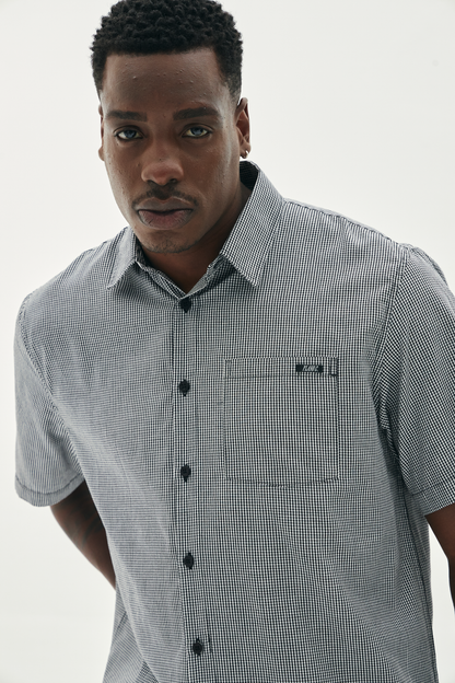 CAMISA GRIDLINE XADREZ PRETO-BRANCO