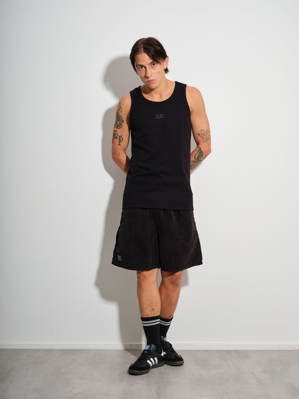 REGATA RIBBED LOGO PRETO