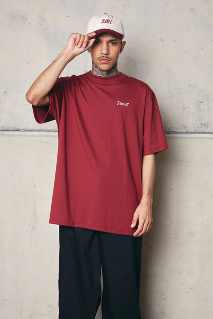 BONÉ DAD HAT "LOGO" OFF-WHITE/BORDO
