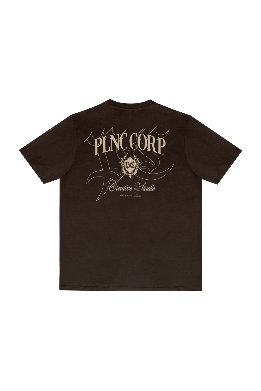 CAMISETA "PLNC CORP" BROWN